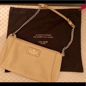 Kate Spade Leather Shoulder Bag, Beige